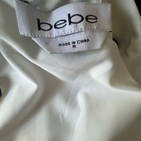 Bebe Asymmetrical Halter Neck Slinky Dress - Egret / M - Picture 12 of 16